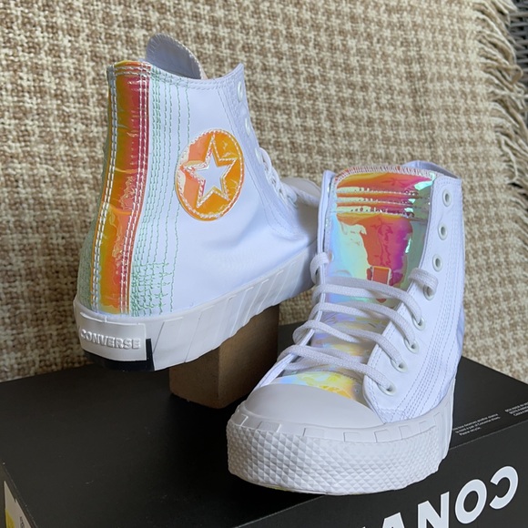 Converse Untitled Hi White/White/Iridescent MEN`S - Picture 9 of 16